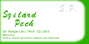 szilard pech business card
